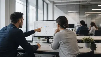 Esquema de un agente de IA ejecutando tareas de forma autónoma en sistemas empresariales